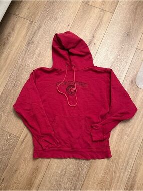 Stanford Red Crewneck Hoodie - Women's Pullover Sweatshirt